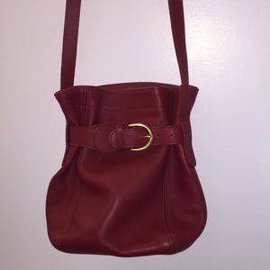 Red Coach Purse Genuine Leather